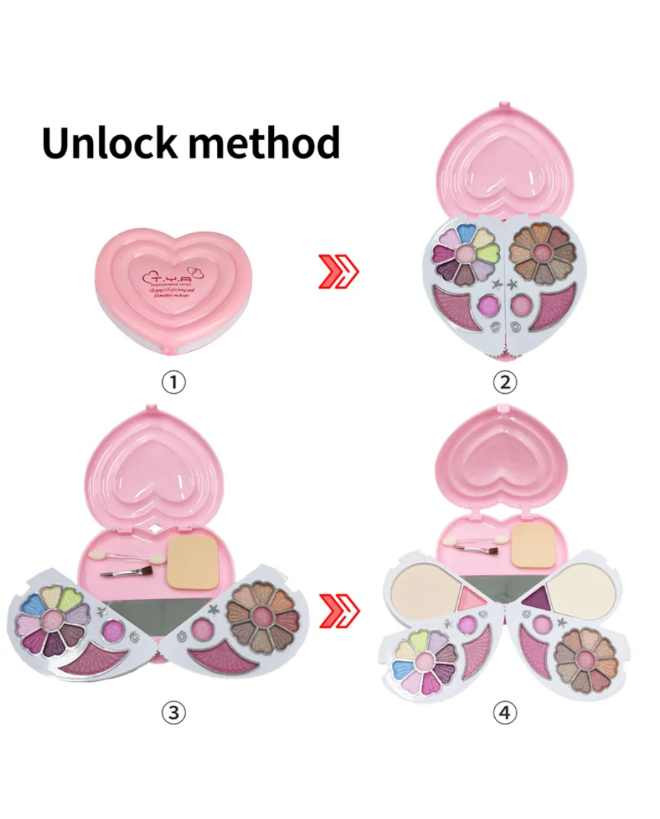 Heart Design Multi-Layer Makeup Palette – Complete Face Beauty Gift Set