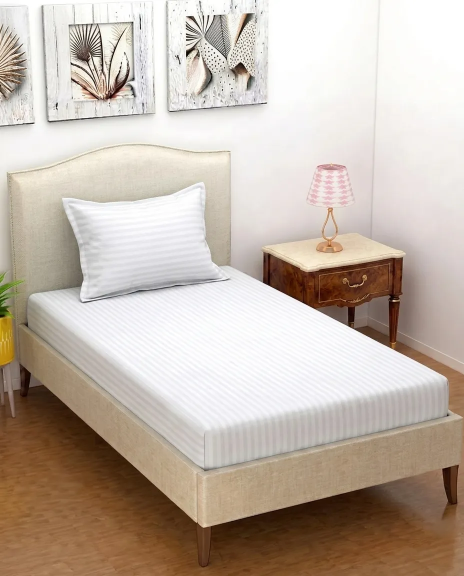 Zipper Closure Single Bedsheet With Matching Pillow – 100x200
