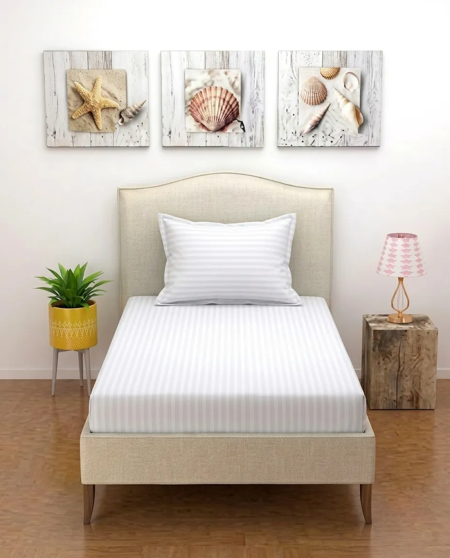 Zipper Closure Single Bedsheet With Matching Pillow – 100x200
