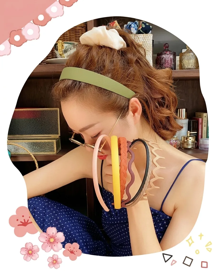 8 Piece Women's Headband Set Vibrant Colorful Non Slip Hairbands Everyday Styling