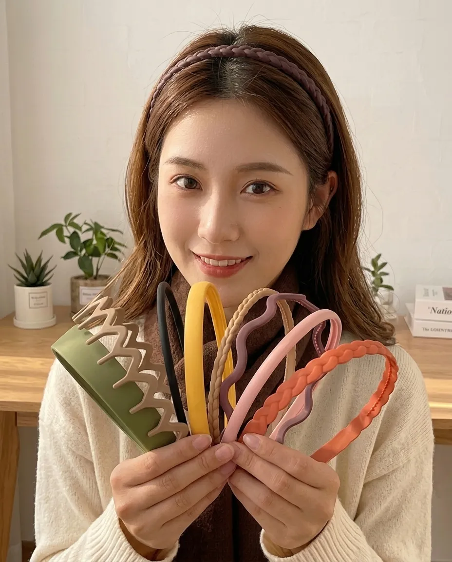 8 Piece Women's Headband Set Vibrant Colorful Non Slip Hairbands Everyday Styling