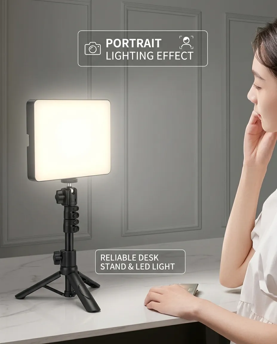 RGB Multi-color Photography Fill Light Live Broadcast Beauty Lighting Portrait Lamp - 8 Inch