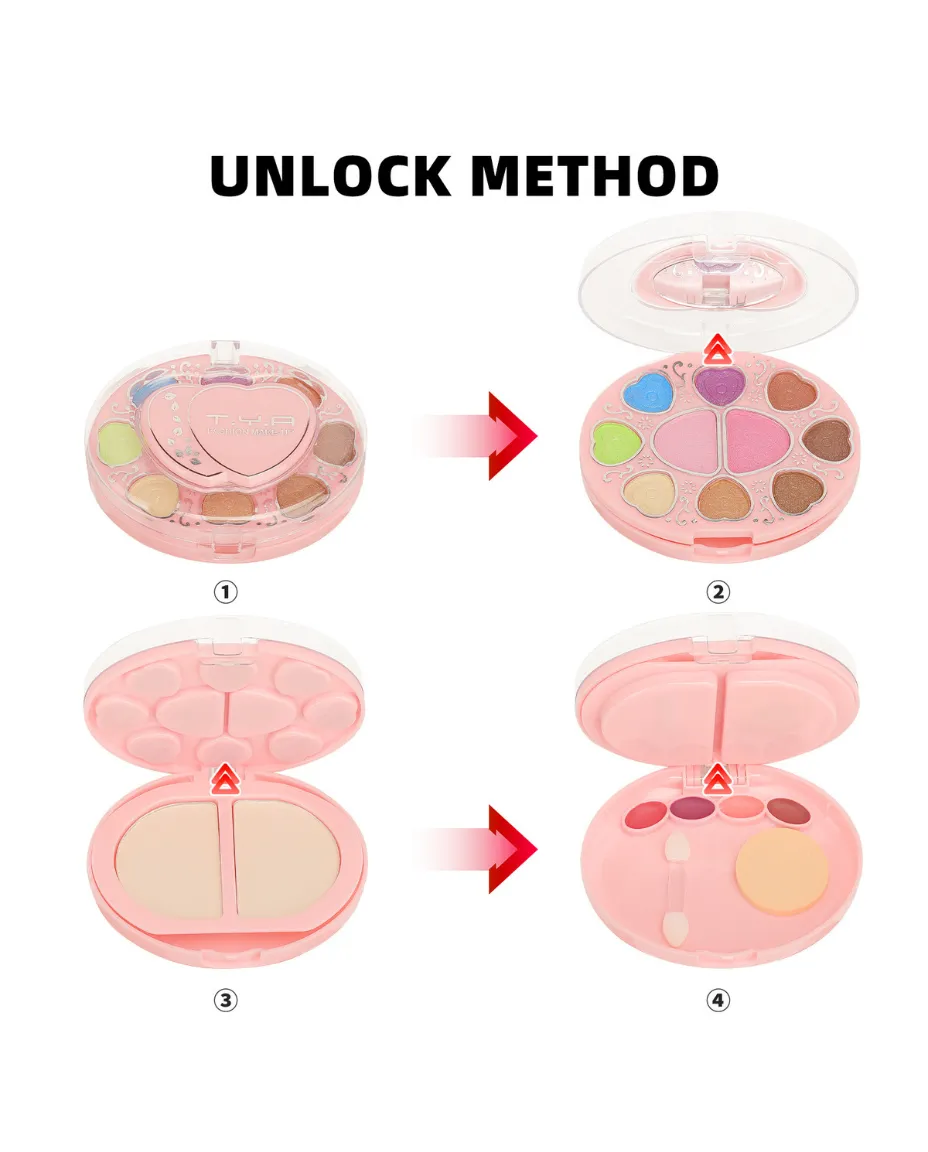 Travel Makeup Palette For Women With Eyeshadow, Blush & Powder