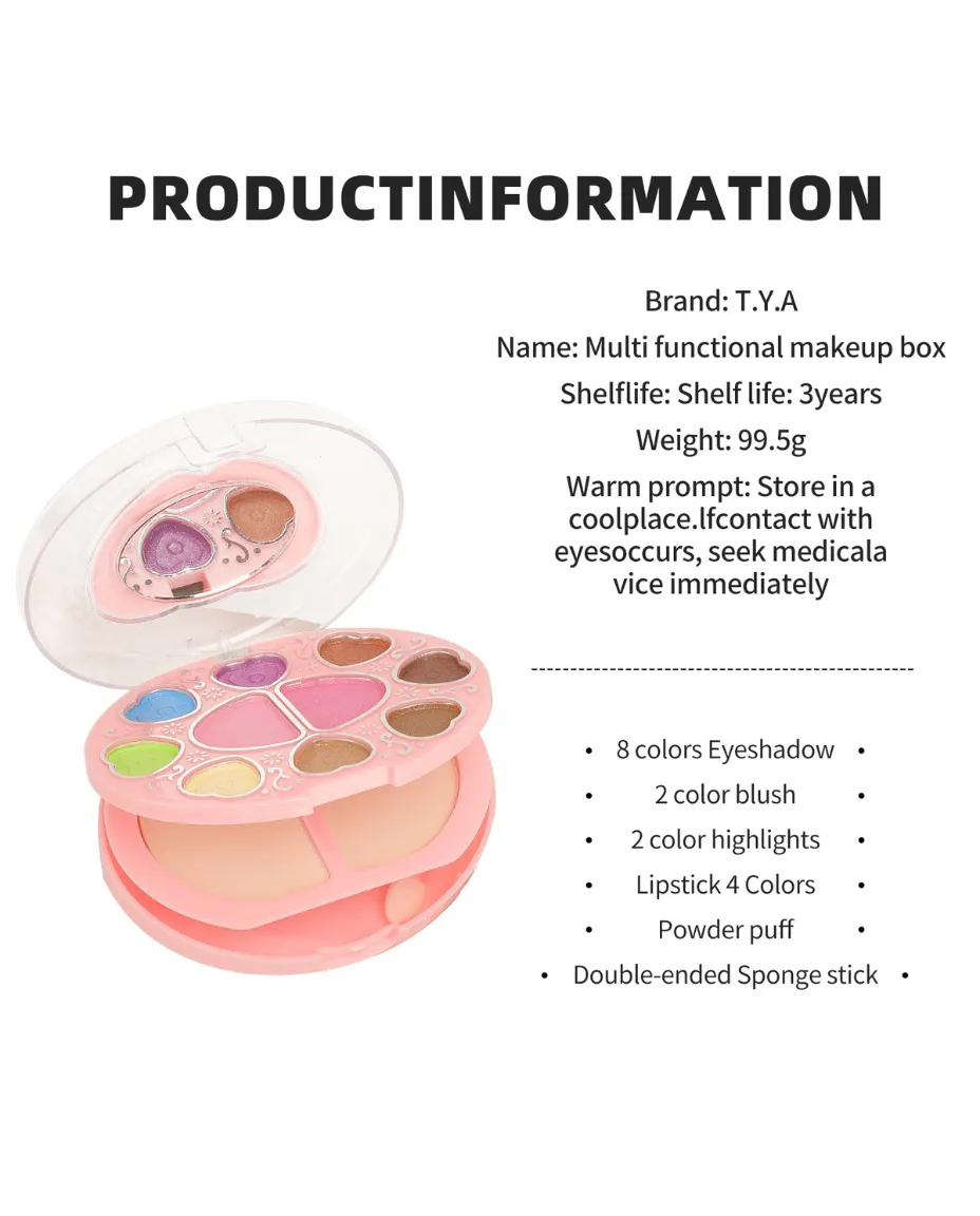 Travel Makeup Palette For Women With Eyeshadow, Blush & Powder