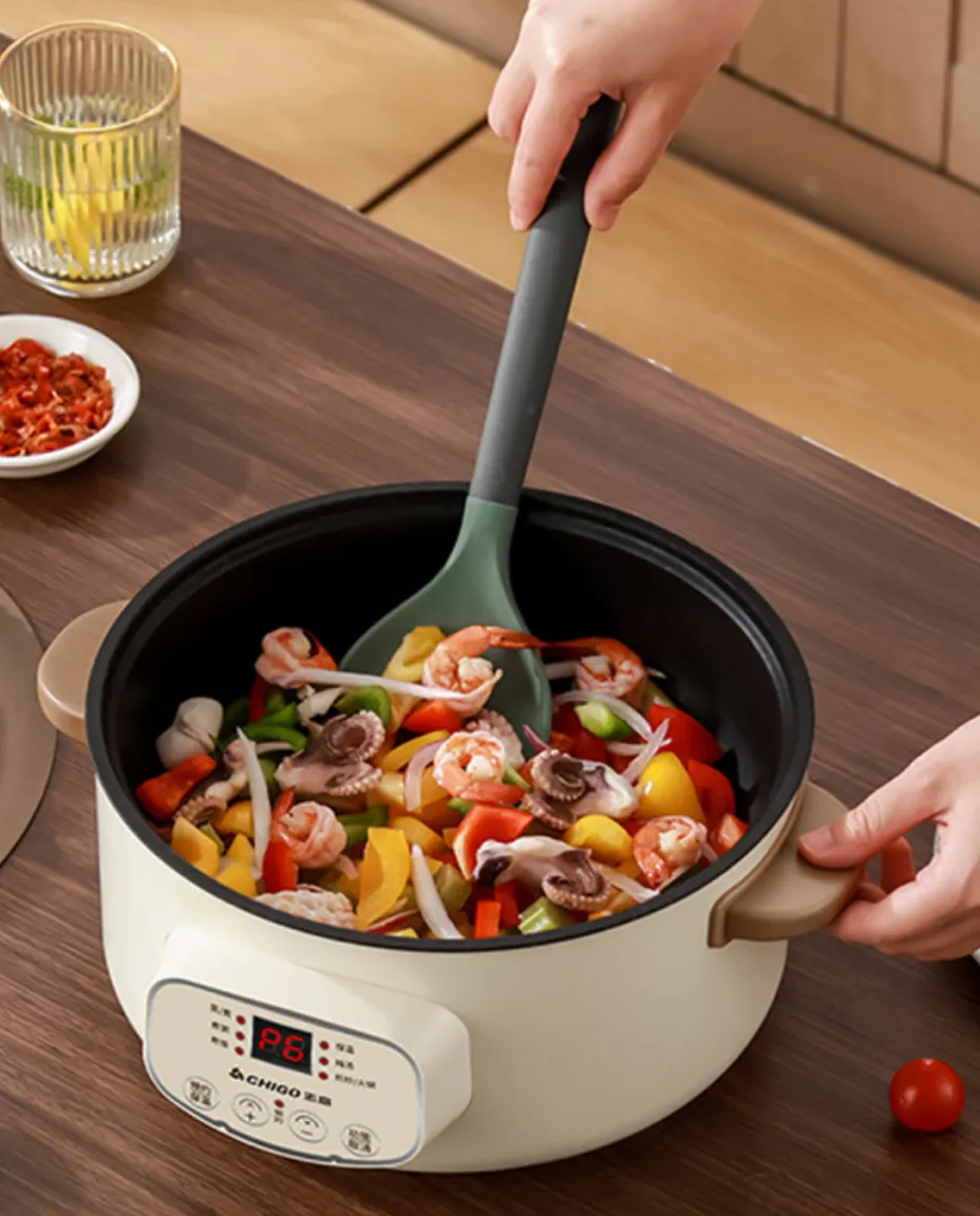 Multi-function Electric Cooker Steamer Digital Display Control Rice Noodles Cooking Hot Pot - 2.8L