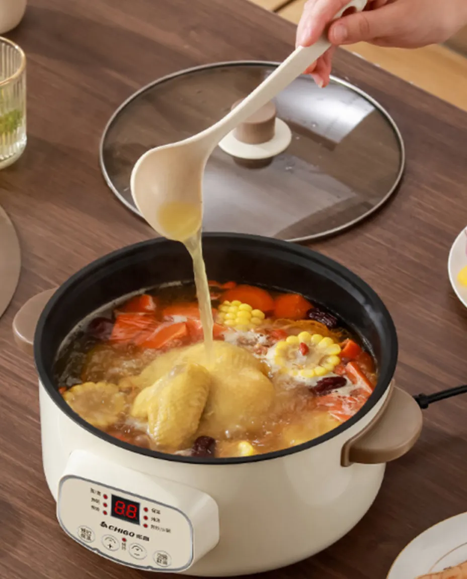 Multi-function Electric Cooker Steamer Digital Display Control Rice Noodles Cooking Hot Pot - 2.8L