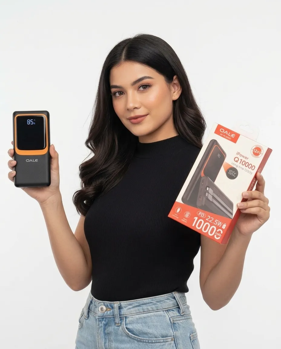 Power Bank Fast Phone Charging With Dual USB  Cable & Digital Display