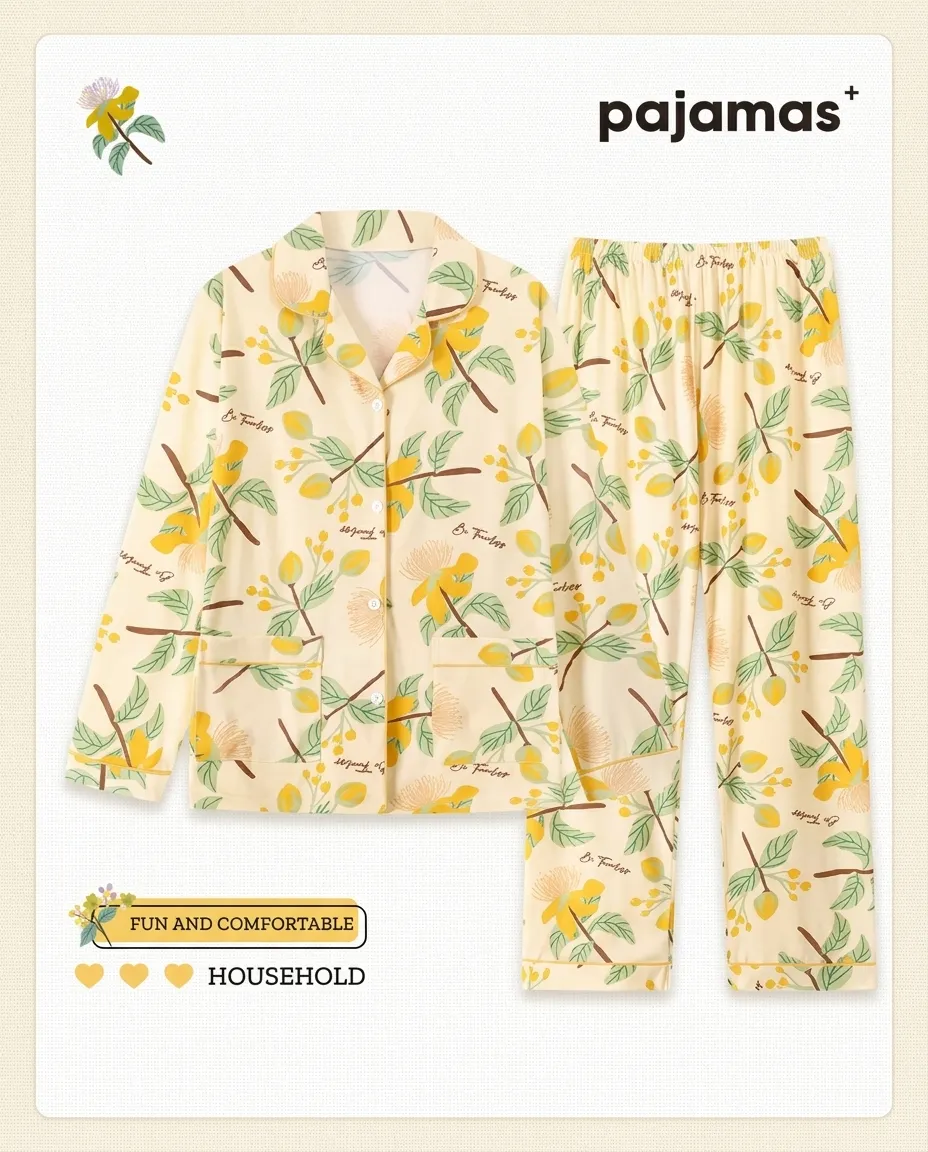 Cozy 2-Piece Women's Floral Pajama Set For Lounge & Sleepwear