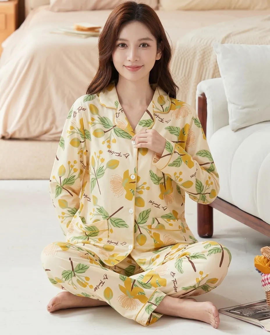 Cozy 2-Piece Women's Floral Pajama Set For Lounge & Sleepwear