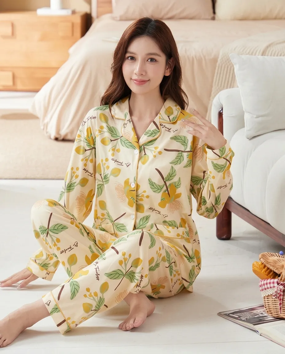 Cozy 2-Piece Women's Floral Pajama Set For Lounge & Sleepwear