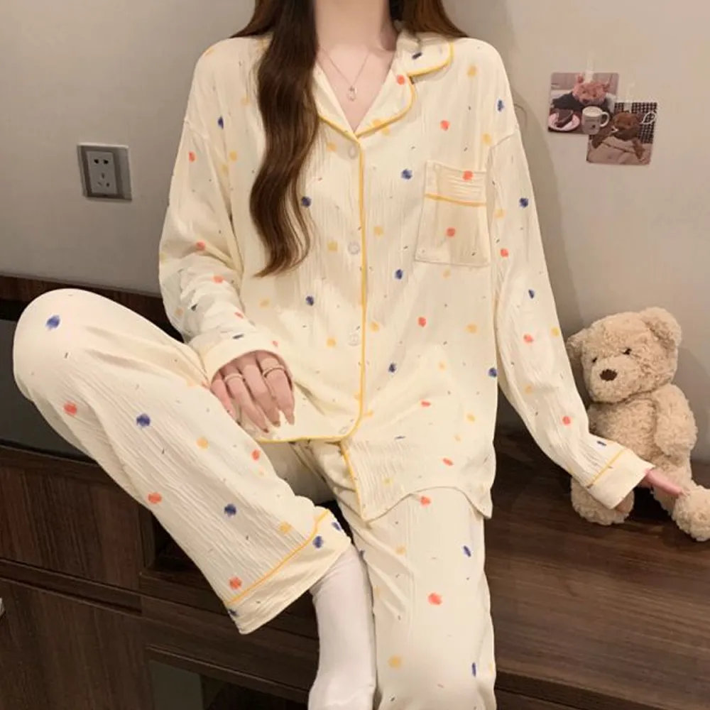 Women's Two Pieces Pajama Set Lounge Girls Wear Pajama Sleepwear Set