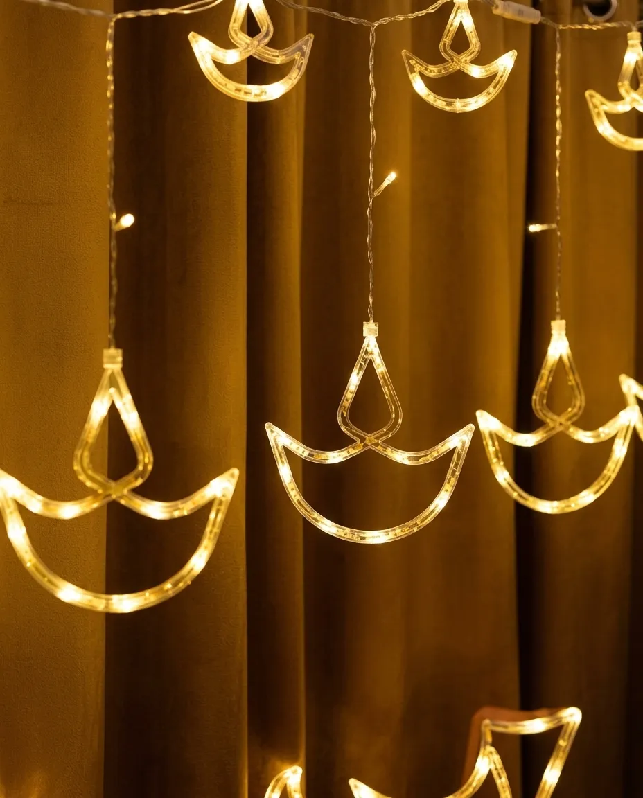 12 LED String Lights – Warm Glow Indoor & Outdoor Party Decoration