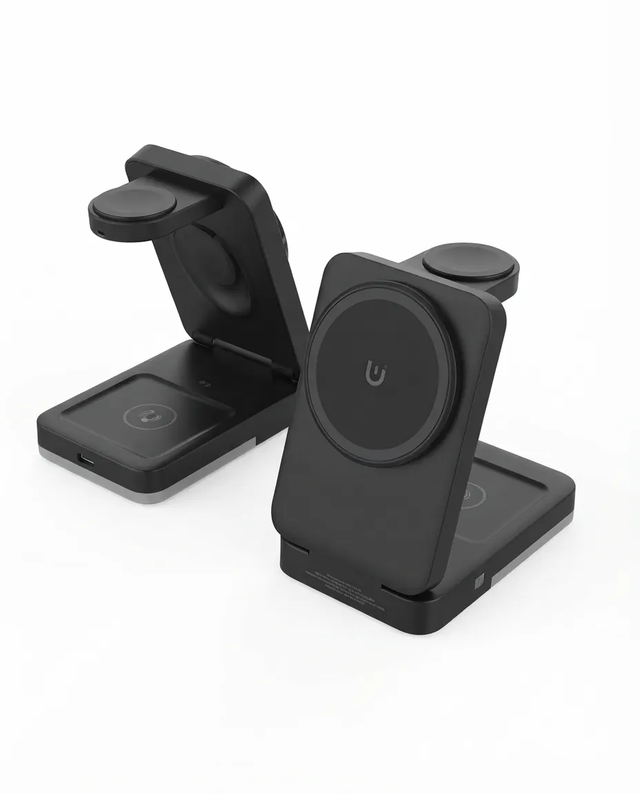 3-in-1 Wireless Charging Station for Phone, Watch & Earbuds Stand