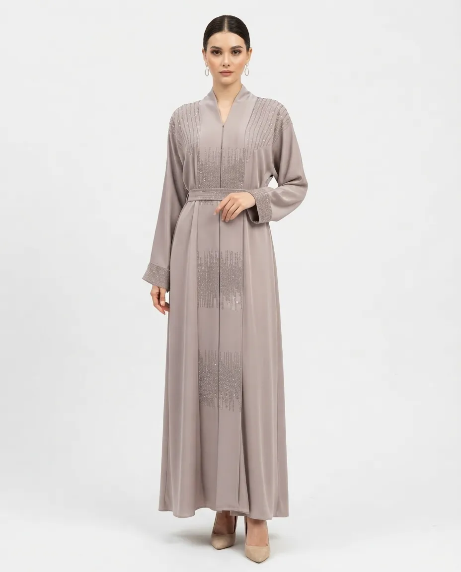 Modern Elegant Rhinestone Abaya for Women – Premium Modest Muslim Fashion