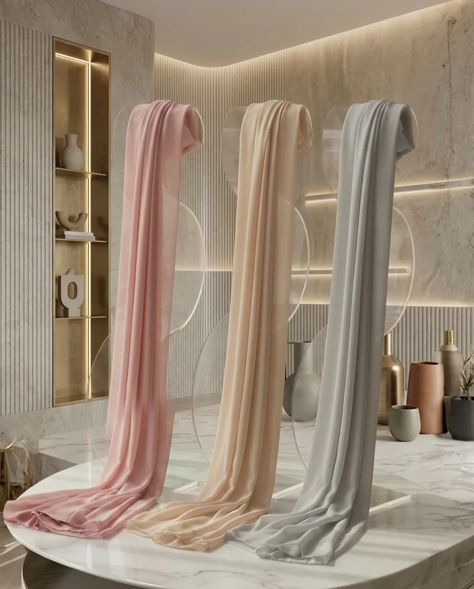 Premium Soft Chiffon Hijab Set of 3 Lightweight &amp; Breathable Muslim Head Scarves