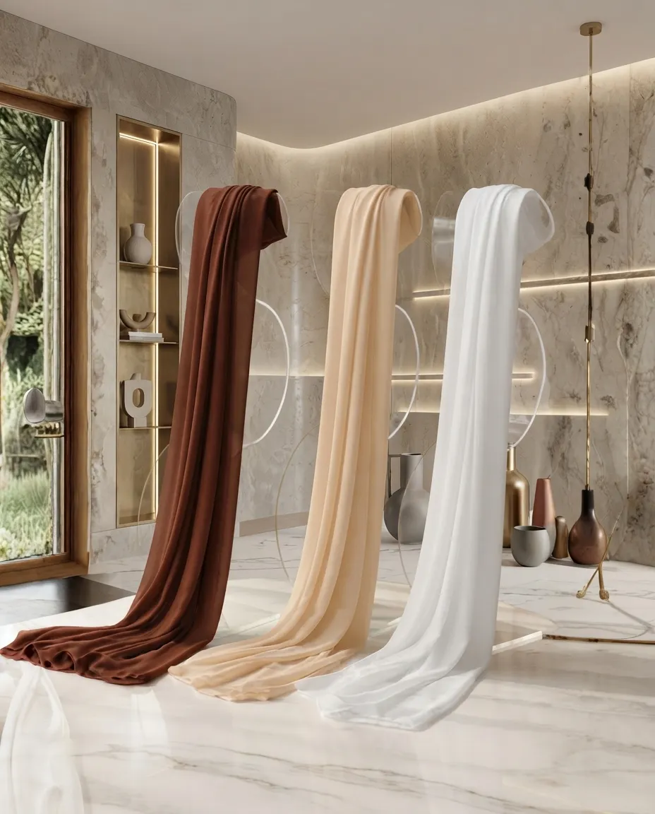 Premium Soft Chiffon Hijab Set of 3 Lightweight & Breathable Muslim Head Scarves