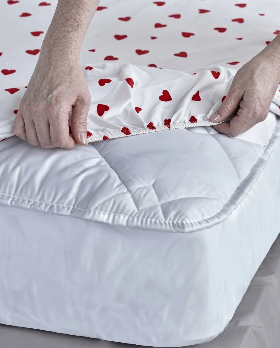 Single Bed Fitted Sheet with Elastic Corners & Matching Pillow Cover Soft Quality Fabric