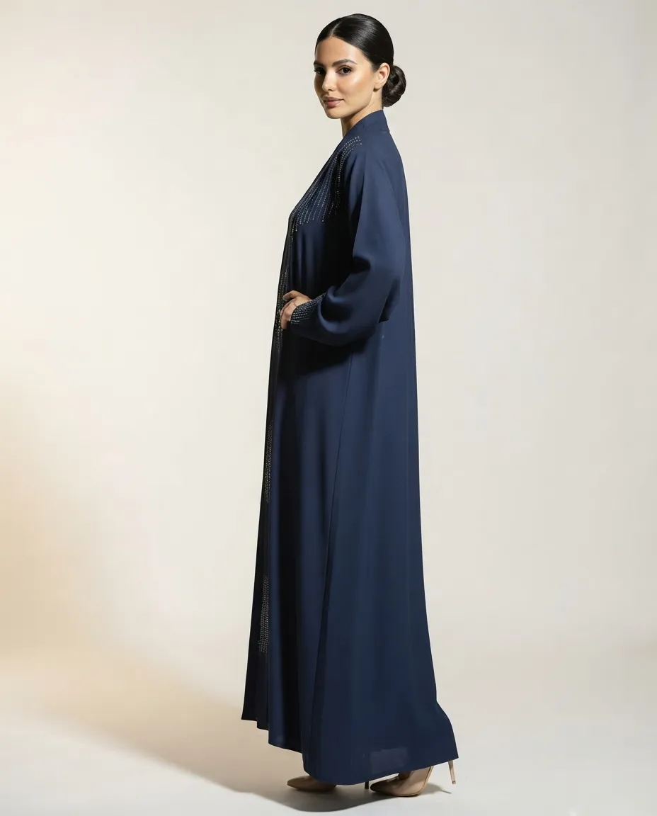 Elegant Rhinestone Abaya For Women Premium Modest Muslim Fashion