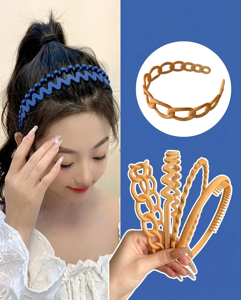 4-Piece Women’s Hairband Set – Stylish Summer Hair Accessories