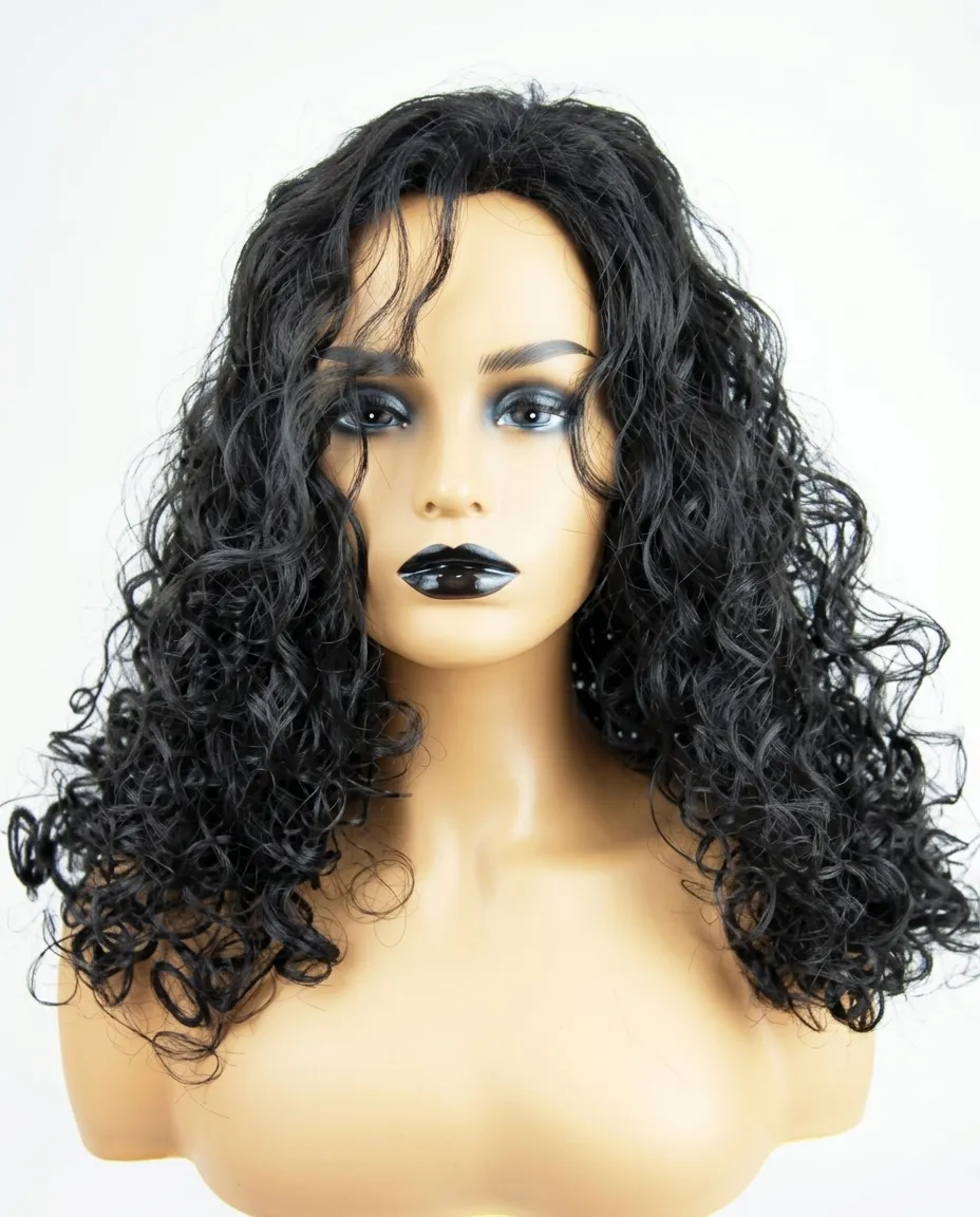 24 Inch Black Curly Long Hair Wig For Women – Afro Style