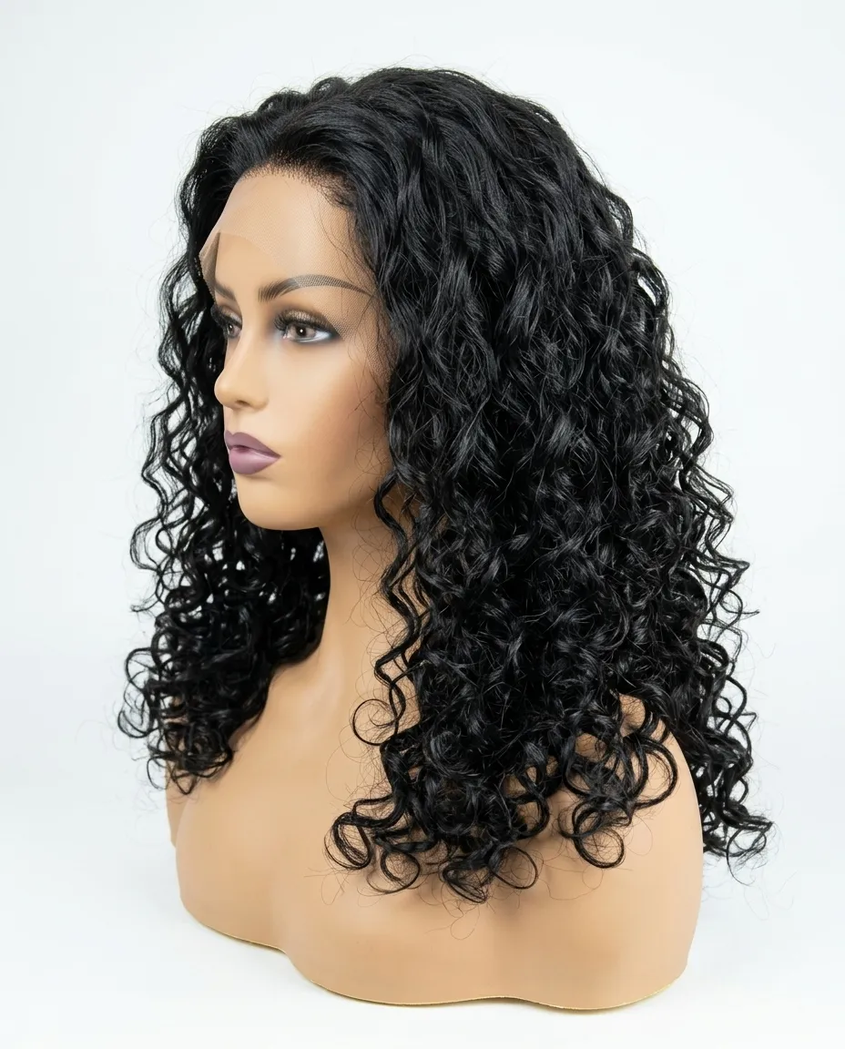 24 Inch Black Curly Long Hair Wig For Women – Afro Style