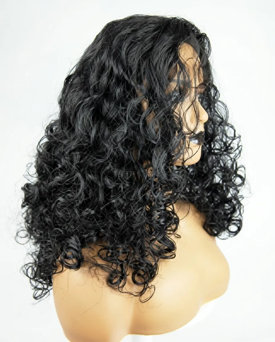 24 Inch Black Curly Long Hair Wig For Women – Afro Style