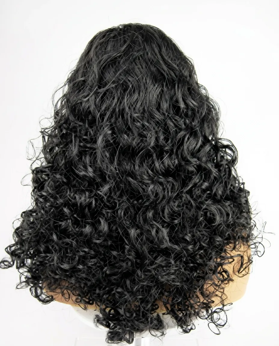 24 Inch Black Curly Long Hair Wig For Women – Afro Style