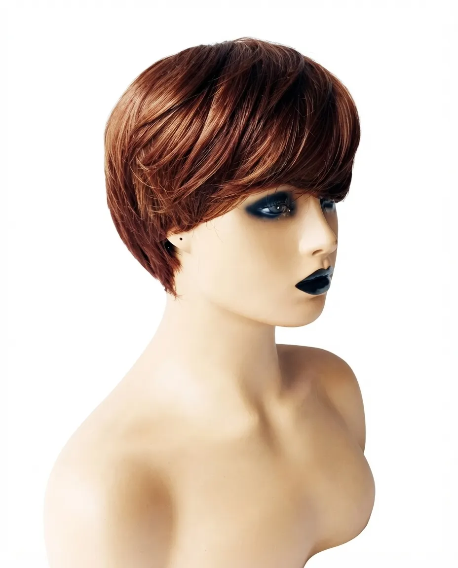 12-Inch Short Bob Hair Wig with Cap Stylish & Natural Look
