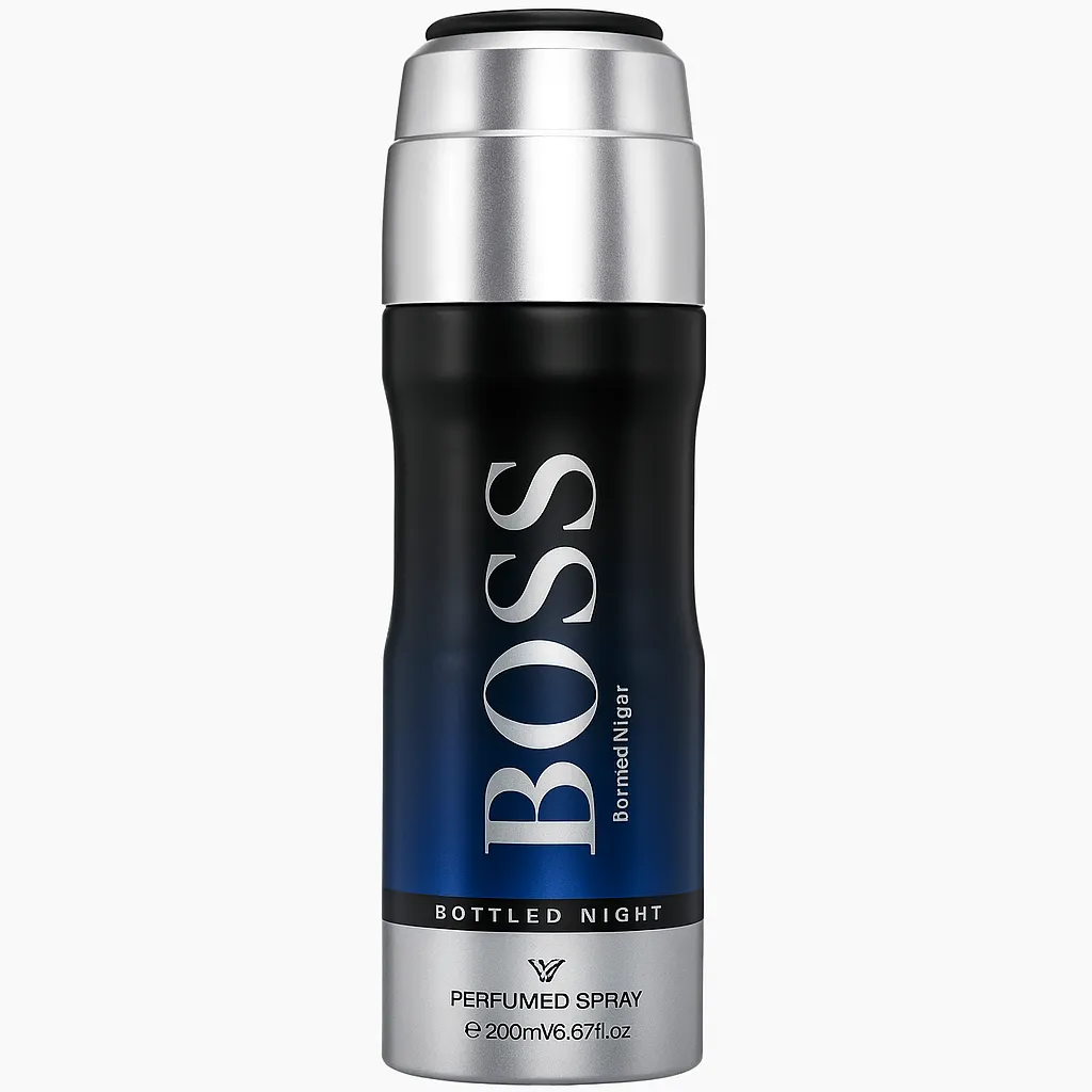 BOSS Bottled Night بخاخ عطر رجالي – 200 مل | رائحة خشبية عطرية تدوم طويلاً للأمسيات والمناسبات الخاصة