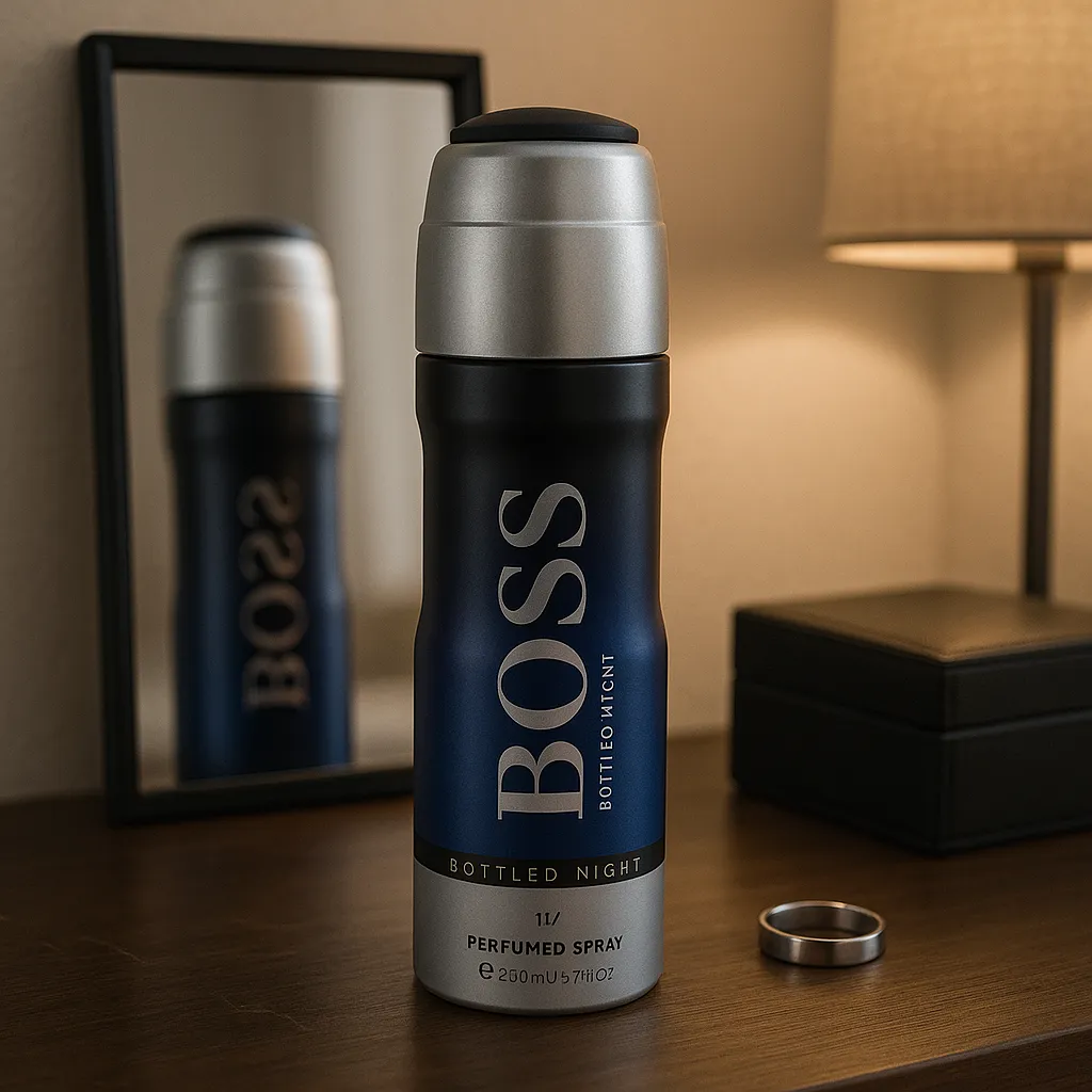 BOSS Bottled Night بخاخ عطر رجالي – 200 مل | رائحة خشبية عطرية تدوم طويلاً للأمسيات والمناسبات الخاصة